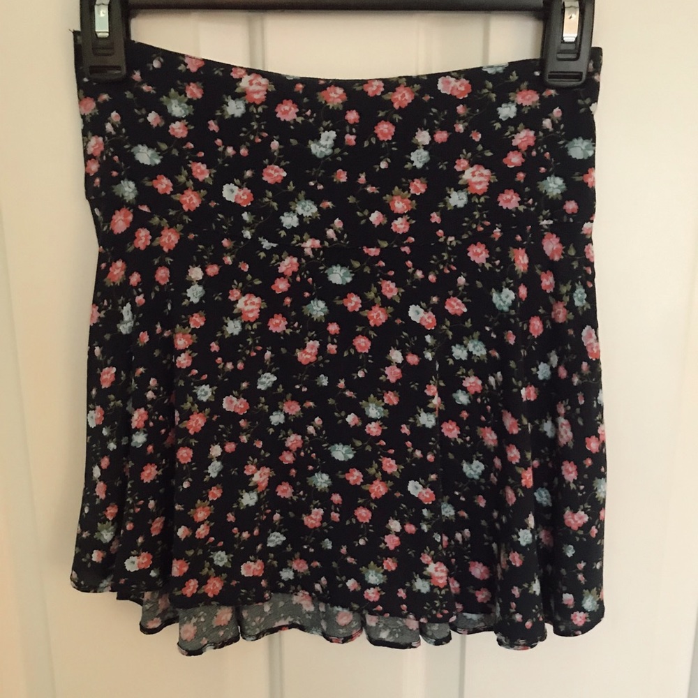 Abercrombie floral print mini skirt